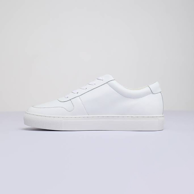 Womens White Leather Sneakers