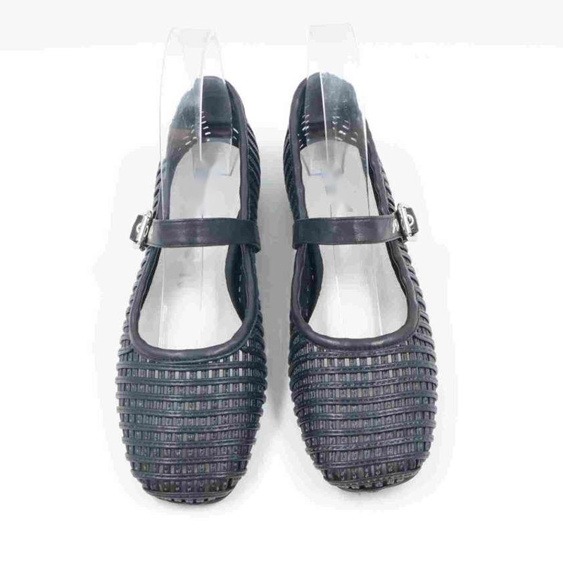 Sutton Black Woven Flat Sandals