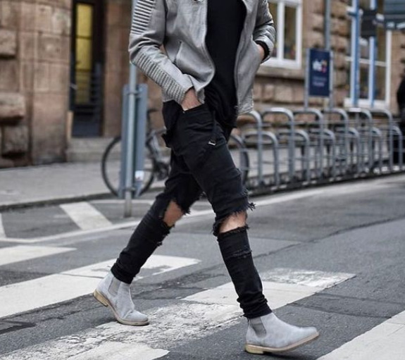 How To Style Grey Chelsea Boots?