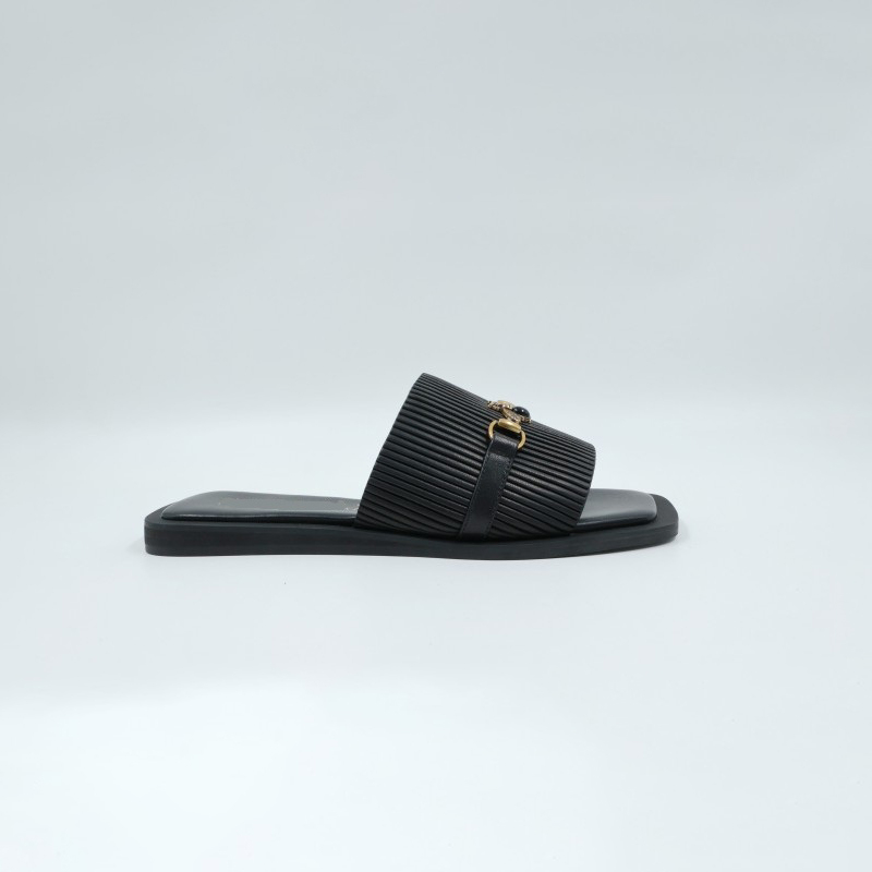 Women's Stripe Genuine Leather Flats