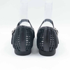 Sutton Black Woven Flat Sandals