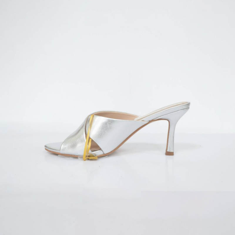Cross Strap High Heel Mule