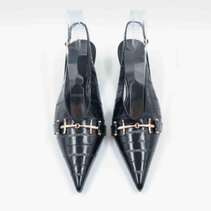 Pointed Toe Sling Back Kitten Heel