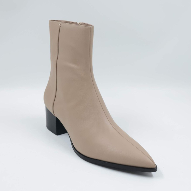 Leather Ankle Heel Boots