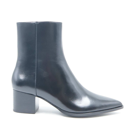 Wax Leather Block Mid-heel