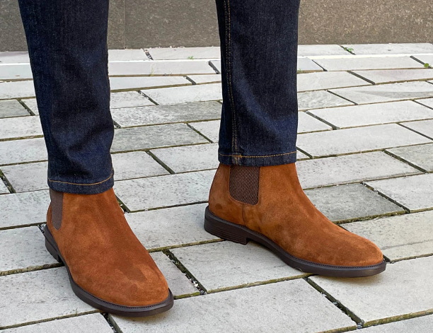 Tan Suede Chelsea Boots_3