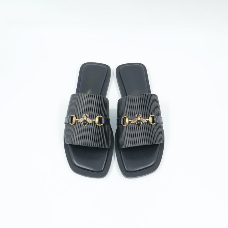 Women's Stripe Genuine Leather Flats
