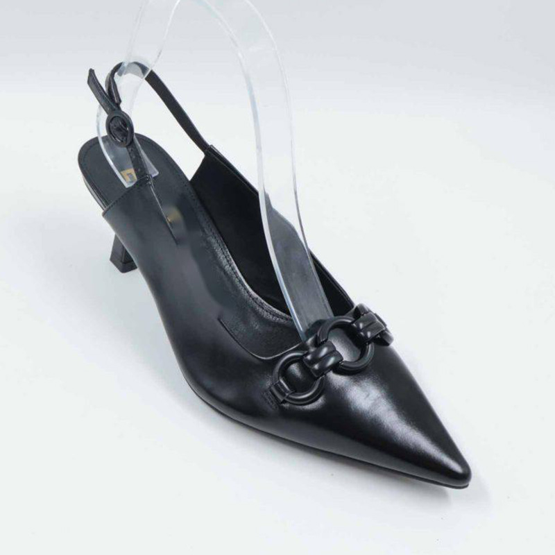 Maisie Orange Pointed Toe Stiletto Heeled Shoes