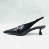 Pointed Toe Sling Back Kitten Heel