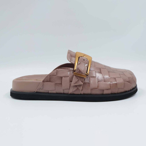 Leather Slipper Clog Slide