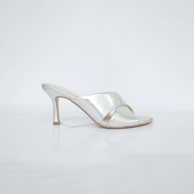 Cross Strap High Heel Mule