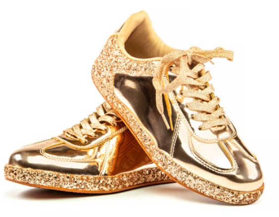 Do Young Women Wear Gold Shoes?