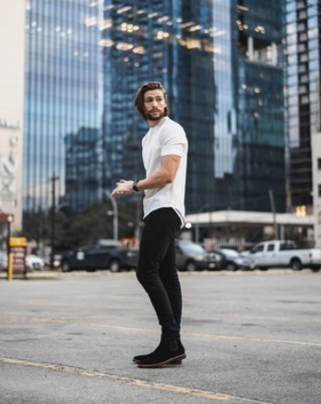 Black Suede Chelsea Boots_3