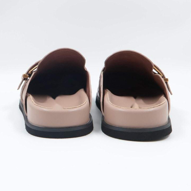 Leather Slipper Clog Slide
