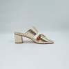 Buckle Cuba Medium Heel Gold