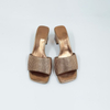 Women'S Chunky Heel Shoes Metallic Pewter