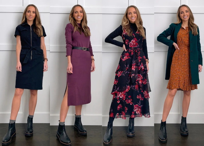 How To Wear Chelsea Boots with Dresses?