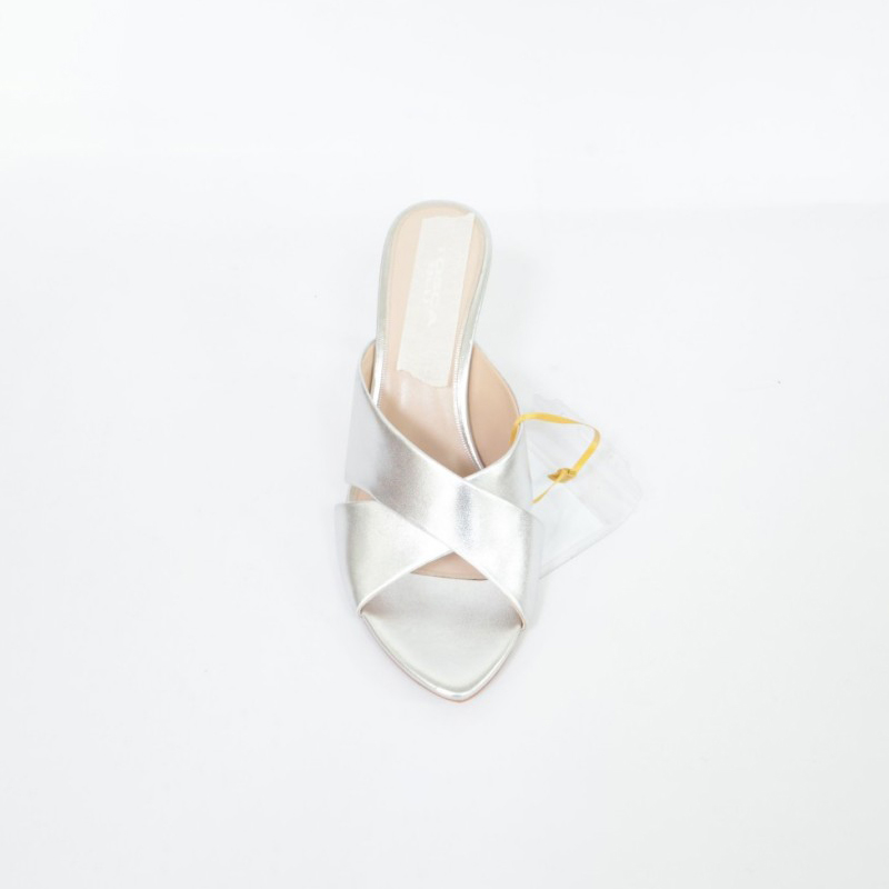 Cross Strap High Heel Mule