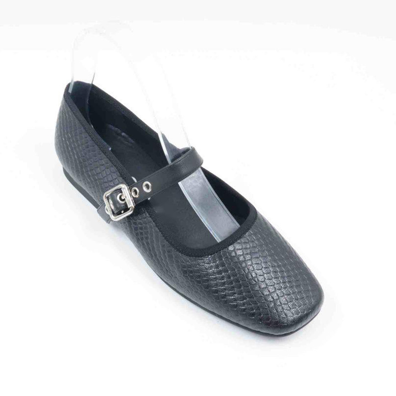 Emily Round Flat Loafer Shoes with Strap