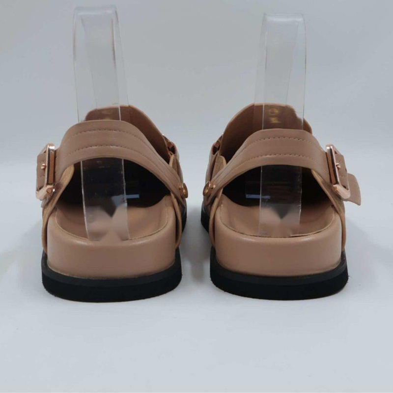 Cognac Suede Chunky Platform Clogs