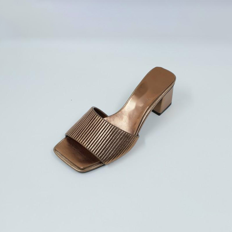 Women'S Chunky Heel Shoes Metallic Pewter