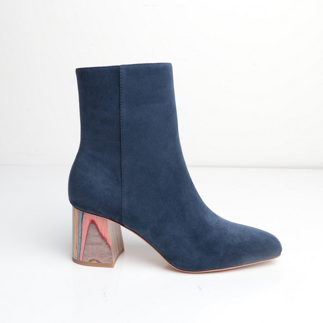 Suede Leather Slip on Booties