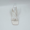 Ibiza Block Heel Leather White