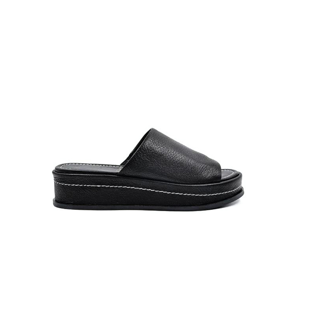 Women's Platform Shoes Leather Black