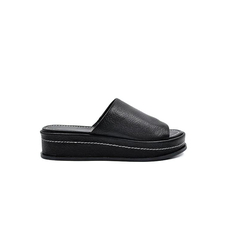 Women's Platform Shoes Leather Black