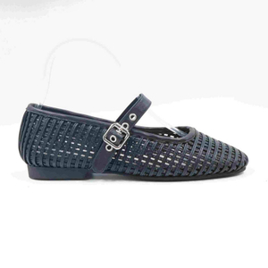 Sutton Black Woven Flat Sandals