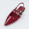 Red Closed Toe Sling Back Maryjane Shoes