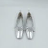 Ballet Flats Distressed Silver
