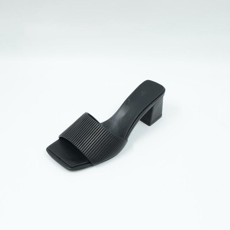 Women'S Mules Leather Stripe