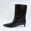 Leather Ankle Boots Kitten Heel