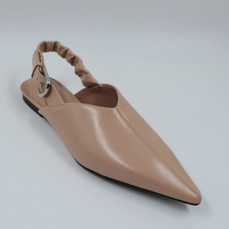 Chunky Strap Nude Flat