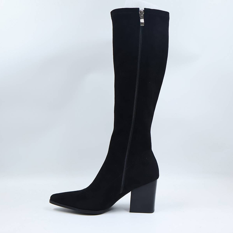 Stretch Block Heel Boots