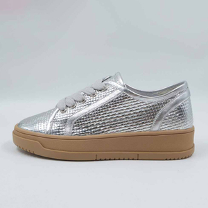 Sparkle Silver Block Sneaker 