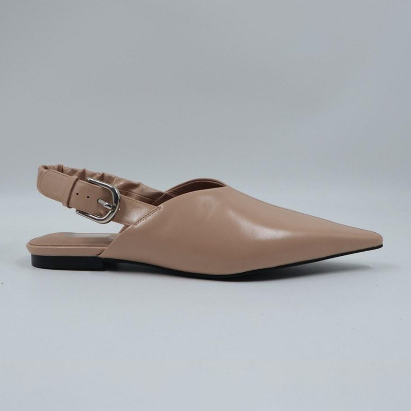 Chunky Strap Nude Flat