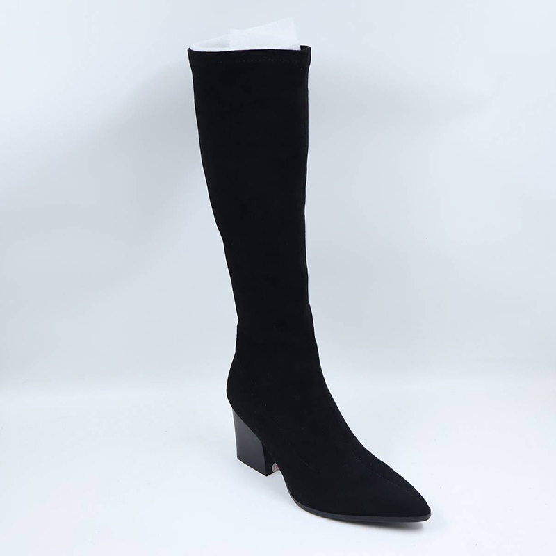 Stretch Block Heel Boots