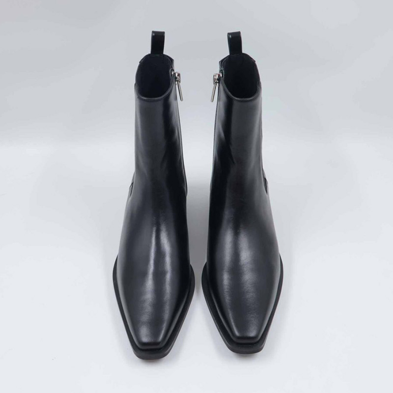 Block Heeled Black Boots 