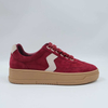 Burgandy Suede Block Sneaker
