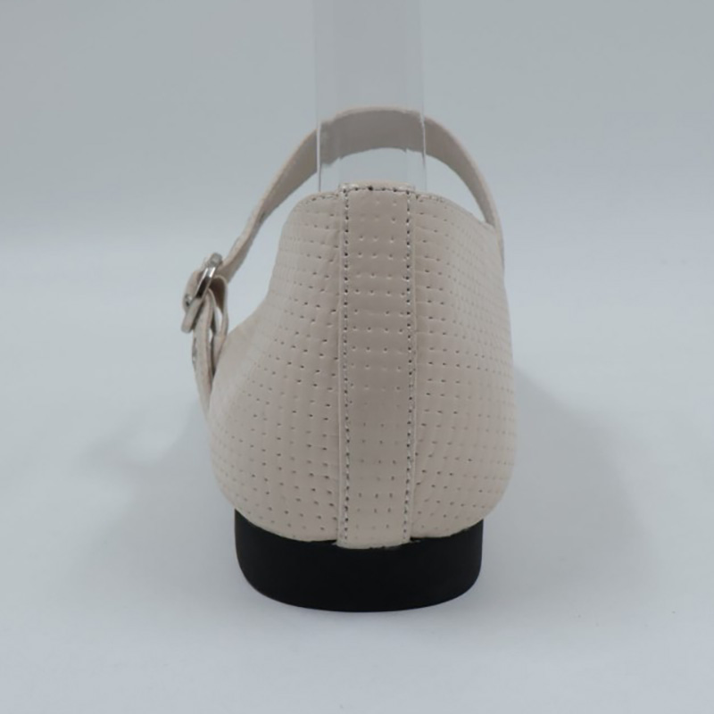 Chunky Strap Nude Ballet Flat