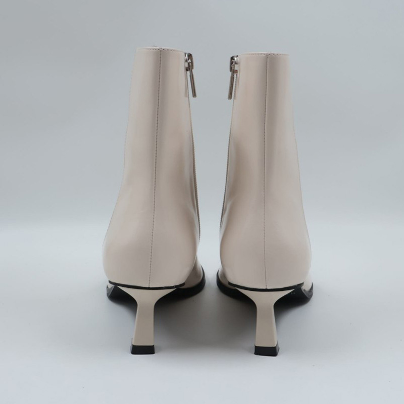 Metal Toe Cap Heeled Ankle Boots