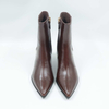 Elizabeth Chocolate Heeled Sock Boots