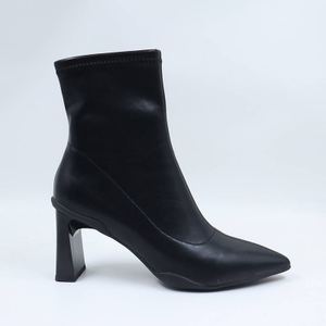 Leather Block Mid-heel