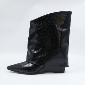 2027 Leather Wedge Boots