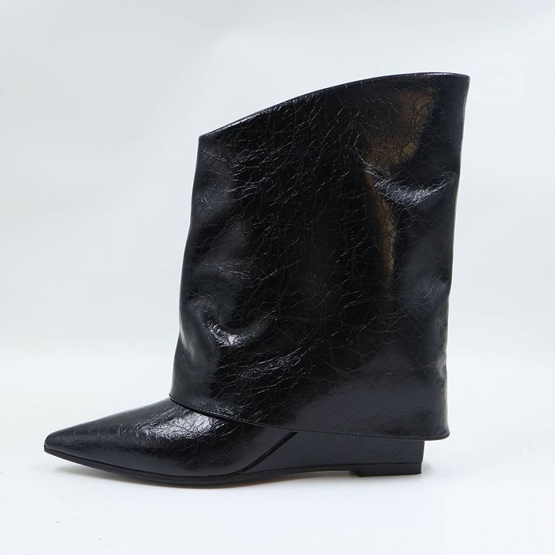 2027 Leather Wedge Boots