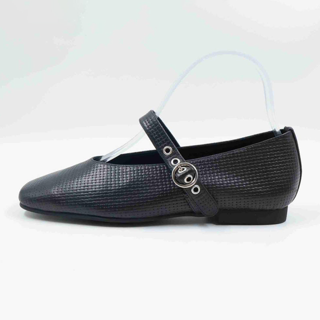 Maryjane Mini Weave Flat Shoes