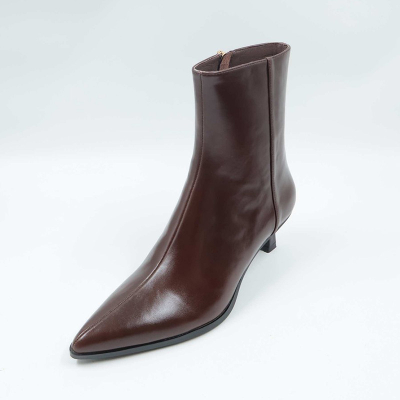 Elizabeth Chocolate Heeled Sock Boots