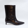 Leather Ankle Boots Kitten Heel